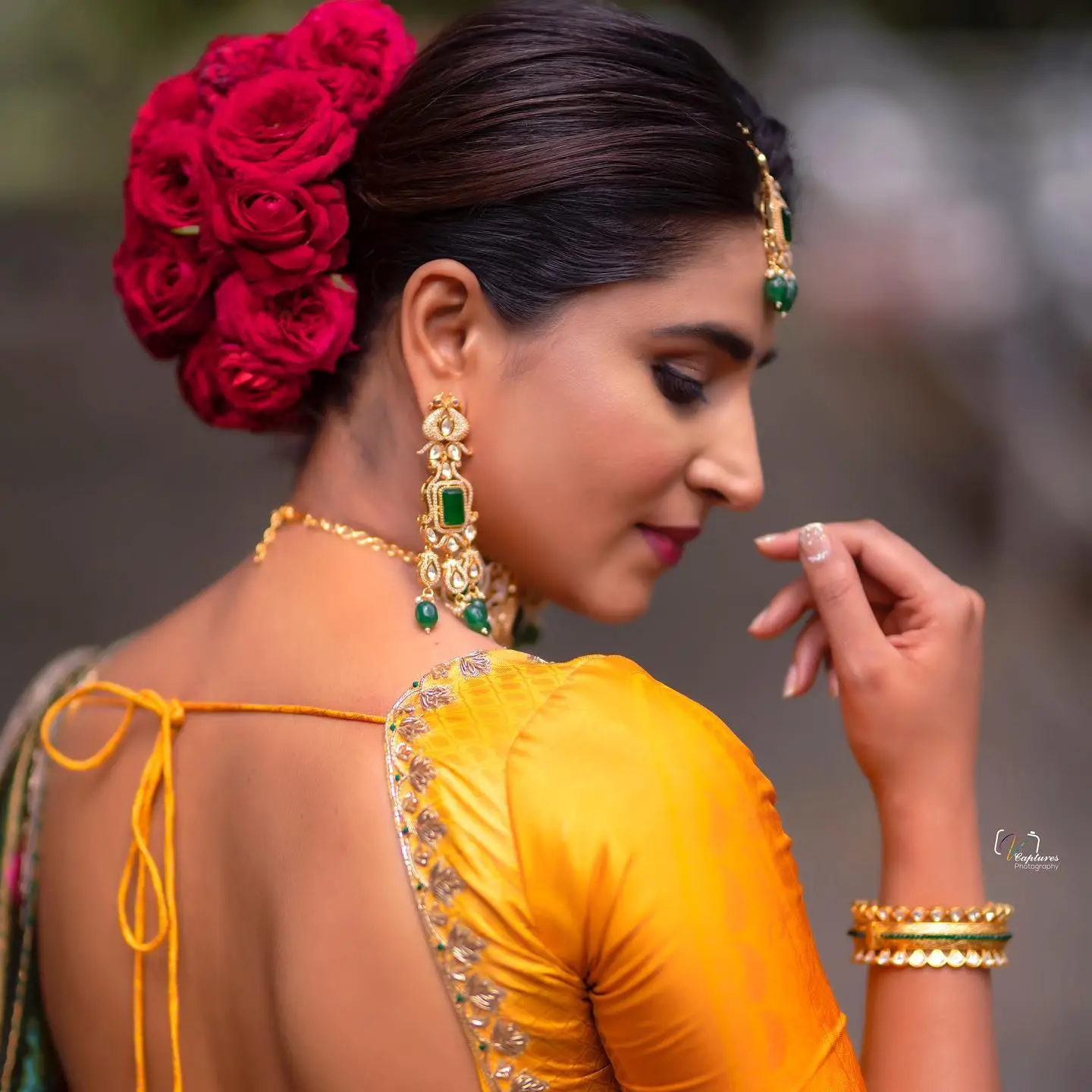 Varshini Sounderajan In Yellow Lehenga Choli